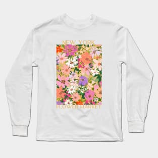 Abstract Flower Market Illustration 27 Long Sleeve T-Shirt